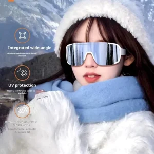 Snow Hiking Goggles Mountaineering Snow Covered Mountain UV400 Photochromic Full Frame PC Lenses Windproof Sports Sunglasses