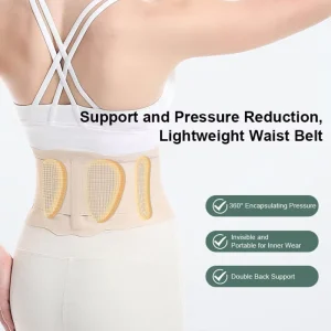 Soft Adjustable Lumbar Back Brace Support Belt for Daily Yoga
