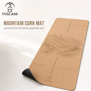 Soft Cork Yoga Mat Dual Layer Non-Slip Stretching Pad for Home Workout Pilates Training