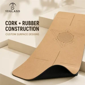 Soft Cork Yoga Mat Dual Layer Non Slip Stretching Pad for Home Workout Pilates Training Factory