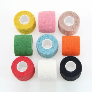 Soft Cotton Hand Tearable Adjustable Compression No Residue Elastic Cohesive Self Adhesive Bandage Wrap