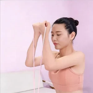 Soft Elastic 8 Shape Straps Resistance Fitness Band Yoga Gym Equipment for Pilates Back Stretch and Body Exercise Training