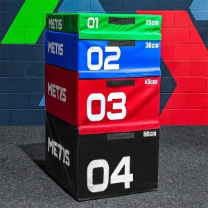 Soft Foam Plyo Box with 4 Heights 15 cm, 30 cm, 45 cm, and 60 cm
