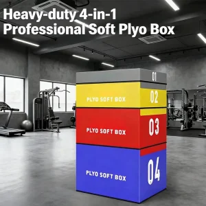 Soft Foam Plyometric Box for Speed and Agility Training Four-Level Gym Jump Box