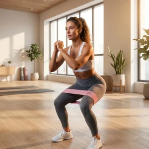 Soft Knitted Fabric Glute Bands Set Comfortable Non-Slip Hip Circle Bands for Women Daily Workout