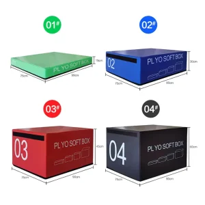 Soft Leather 4-in-1 PVC Plyometric Jump Box for Jump Training and Sit-Ups