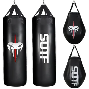 Soft Leather Hollow Sandbag, PVC Tumbler Punching Bag for Home MMA Boxing Taekwondo Training, Kids and Adults