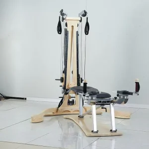 Soft Pilates Reformer with Solid Maple Wood Pulley Tower for Home Yoga Use