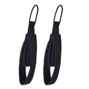 Soft Ring Double Loops Polyester Cotton Fleece Padded Foot and Hand Straps for Pilates Equipment