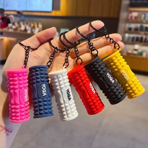 Soft Rubber Fitness Equipment Keychain Pendant