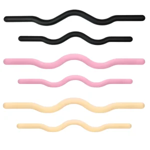Soft Silicone-Covered Wave Weighted Bar, Portable Curved Fitness Bar for Women, Yoga and Pilates
