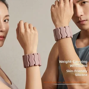 Soft Silicone Unisex Adjustable Weighted Wristband Set with Removable Weights for Strength Training, Yoga, Pilates, Dance and Cardio