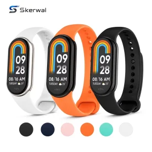 Soft Silicone Watch Band with Metal Connector Compatible with Smart Band 10, 9 and 8, Quick Release