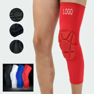 Soft Spandex Compression Knee Brace with Honeycomb Anti-Collision Pads for Basketball and Football