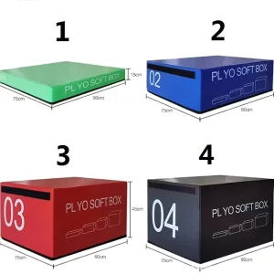 Soft Stackable Plyometric Jump Box Set 7.5 cm 15 cm 30 cm 45 cm 60 cm