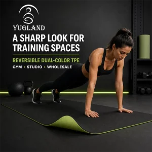 Soft TPE Yoga Mat Dual Layer Non Slip Stretching Pad for Home Workout Pilates Training Factory Distributor