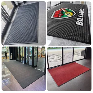 Solid Color Custom Logo Dust-Removing Floor Mat for Commercial Entrance