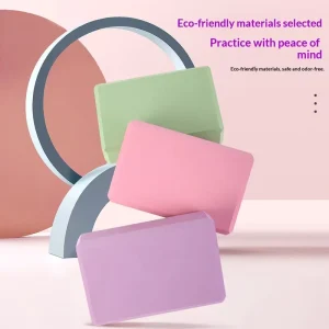 Solid Color High Density EVA Foam Yoga Block Stable Support Yoga Brick for Dance Stretching Exercise