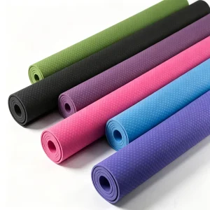 Solid Color TPE Yoga Mat, Non-Slip, Wear-Resistant, Portable for Yoga Pilates Gym