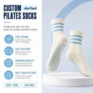 Solid Crew Yoga Socks Anti-Slip Grip Breathable Knitted Cotton Women Children Pilates