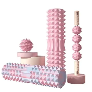Solid EVA Foam Roller Set, Crescent Shape, Dual-Zone, Medium Firmness