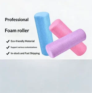 Solid EVA Spiky Yoga Foam Roller with Floating Points, 45cm/60cm, for Muscle Massage and Pilates