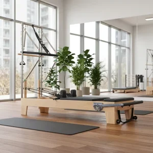 Solid Maple Pilates Reformer Half Tower MJD W23A for Fitness