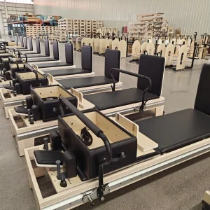 Solid Maple Wood Full Sail Pilates Reformer for Commercial Studio Gym Use with German Springs