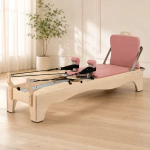 Solid Maple Wood Pilates Reformer Custom Upholstery for Studio Physiotherapy OEM ODM CE