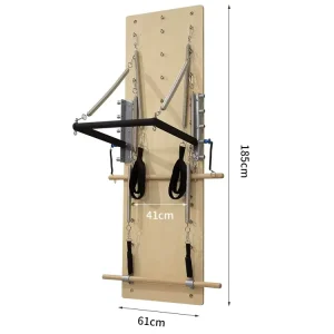 Solid Maple Wood Pilates Wall Rack MJD W24 Multifunctional Exercise Machine for Pilates Studio