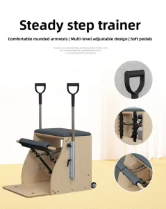 Solid Oak Pilates Rehabilitation Wunda Chair W18 for Studio Workouts