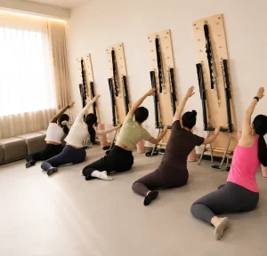 Solid Oak Wood Pilates Wall-Mounted Rack W24