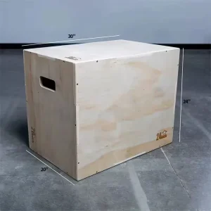 Solid Plywood Plyometric Training Box Multi-Height Wooden Jump Box for Strength and Cross Fitness Exercise