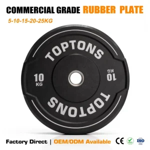 Solid Rubber Bumper Weight Plate for Gym Strength Training