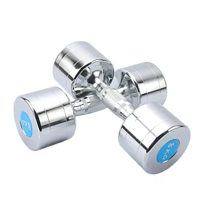 Solid Stainless Steel Electroplated Dumbbells 1-10 kg for Home Gym Strength Training