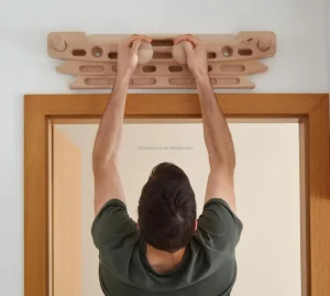 Solid Wood Climbing Hangboard Fingerboard Wall-Mounted Finger Strength Trainer for Rock Climbing and Bouldering
