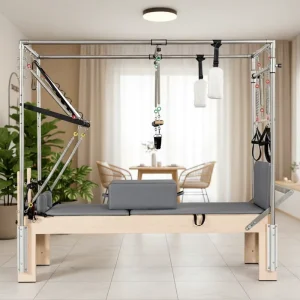 Solid Wood Maple 3-in-1 Pilates Reformer for Home Gym and Studio