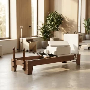 Solid Wood Pilates Reformer for Studio and Rehabilitation Use