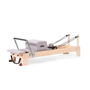 Solid Wood Pilates Reformer with Tower and Sitting Box for Studio Use