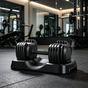 Space-Saving Adjustable Weight Dumbbell with Holder Multi-Level Weight for Home Exercise