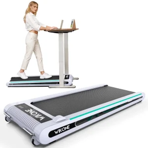 Space Saving Under Desk Walking Pad Silent Motorized Treadmill for Home Compact Jogging Running Machine with LED Display