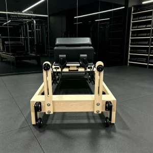 Space Saving Wood Foldable Pilates Reformer Machine for Home Core Fitness Training
