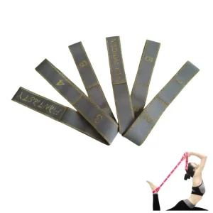 Spandex Polyester Yoga Resistance Stretching Band, 8 Loops, Medium Tension, for Splits and Home Workouts