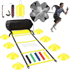Speed & Agility Training Kit Fitness Equipment with Cones and Ladder for Effective Sports & Exercise Speed Training