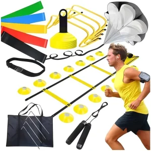 Speed Agility Training Kit with Cones and Agility Ladder