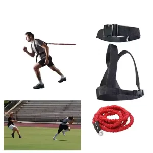 Speed and Agility Training Resistance Bands Set with Shoulder Harness and Assistant Belt