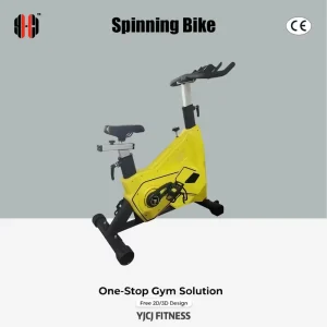 Spinning Bike with Adjustable Saddle, Multi-Grip Handlebar, Foot Pedals, Reinforced Heavy-Duty Frame
