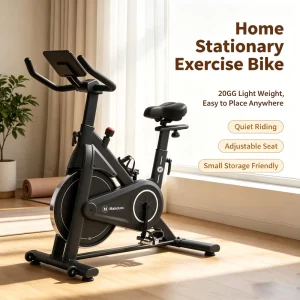 Spinning Bike with Friction Brake & Heart Monitor Professional Exercise Cycle for Home Gym Apartment & Fitness Studio