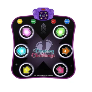 Sport Electronic Dance Mat with Light-Up, 6 Buttons, Wireless Bluetooth for Kids Ages 3-12
