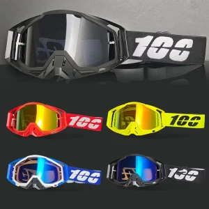 Sport Goggles Full Rim Skiing Cycling UV400 Protection Adjustable Strap Replaceable Lenses PC Frame